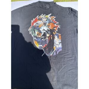 HTF Naruto Shippuden Anime T-Shirt Men's XXL Short Sleeve Graphic Black